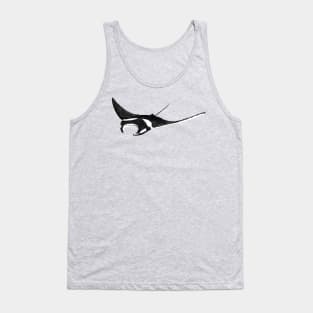 manta ray black version watercolor way Tank Top